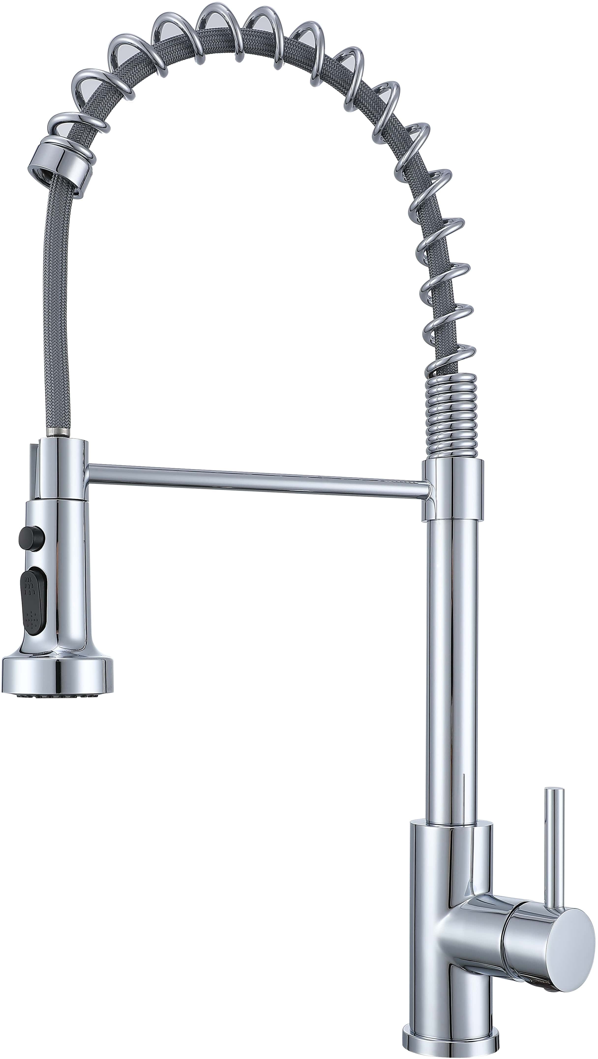 Bateria kuchenna stojąca RUVETTI AMAURO chrom z wyciąganą wylewką na sprężynie