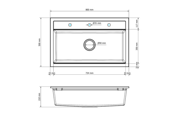 Zlewozmywak granitowy LAVRE ADVANCE 8050 biały