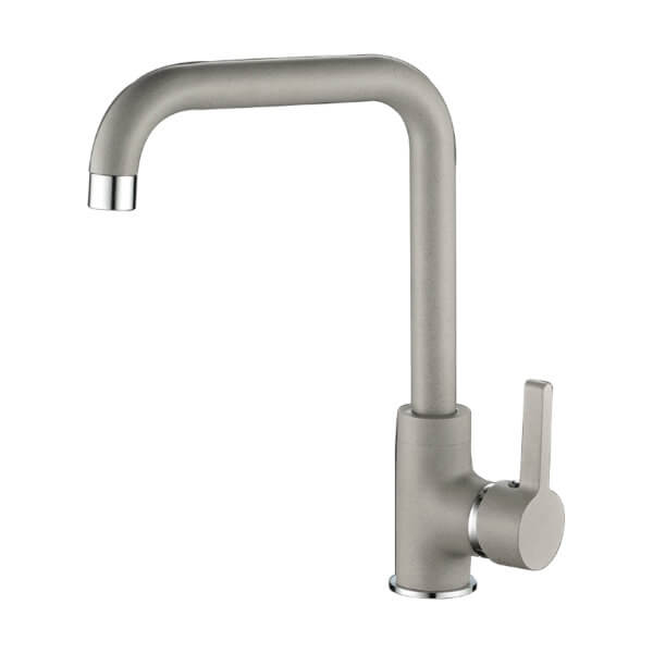 Bateria kuchenna LAVEO Lena szara - bateria zlewozmywakowa stojąca z wylewką L