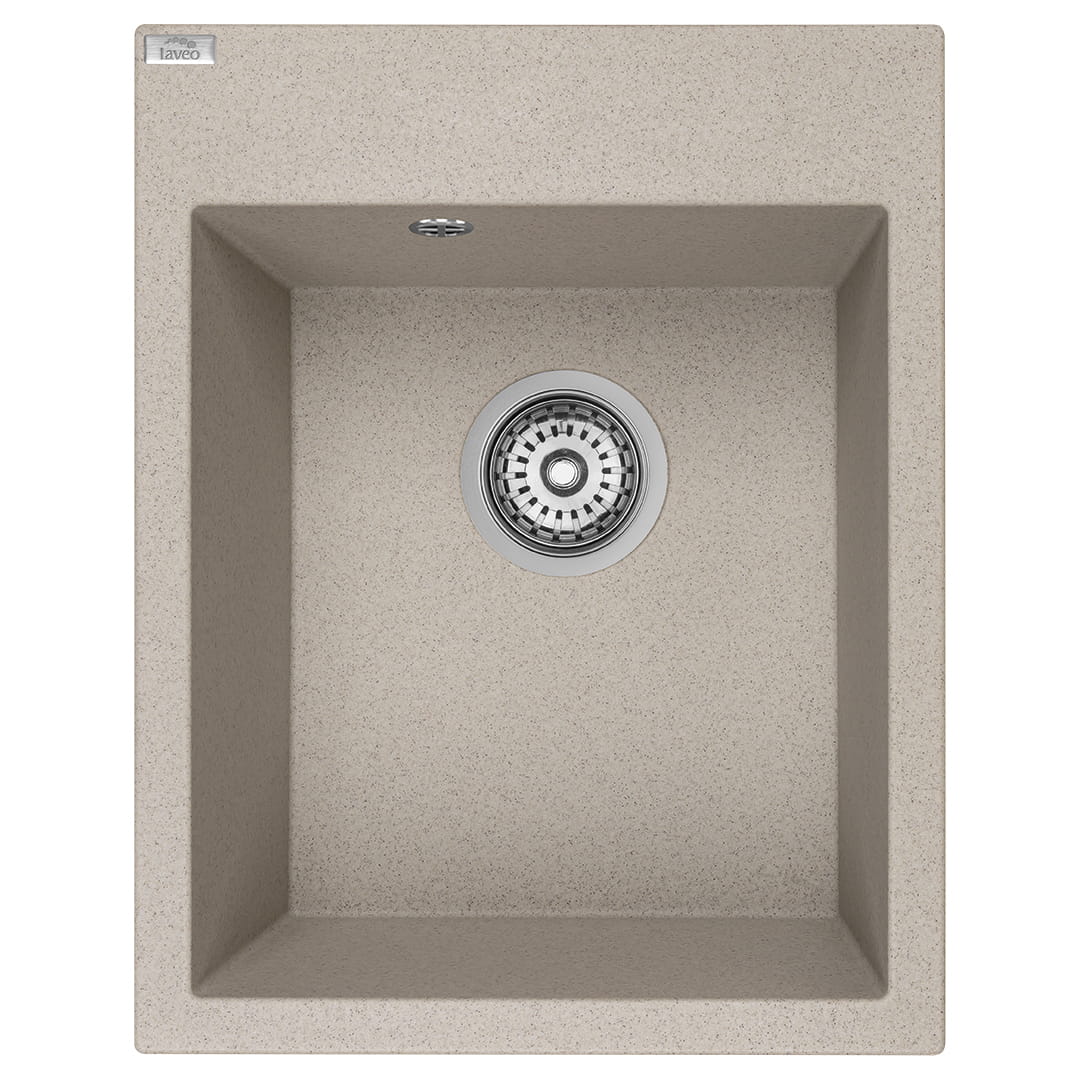 Zlewozmywak granitowy LAVEO Monchichi 50x39 - 1-komorowy beżowy