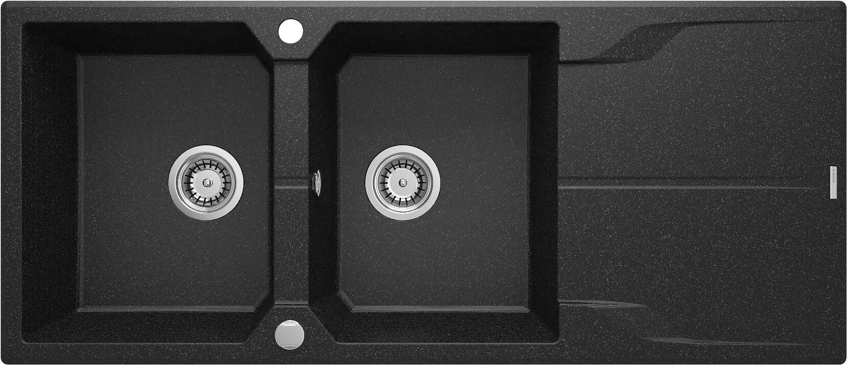 Deante Zlewozmywak granitowy ANDANTE GRAFIT 2-komorowy z ociekaczem