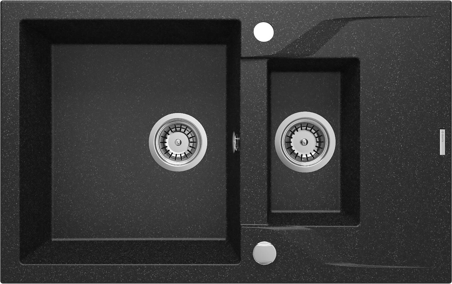 Deante Zlewozmywak granitowy ANDANTE GRAFIT 1.5-komorowy z ociekaczem