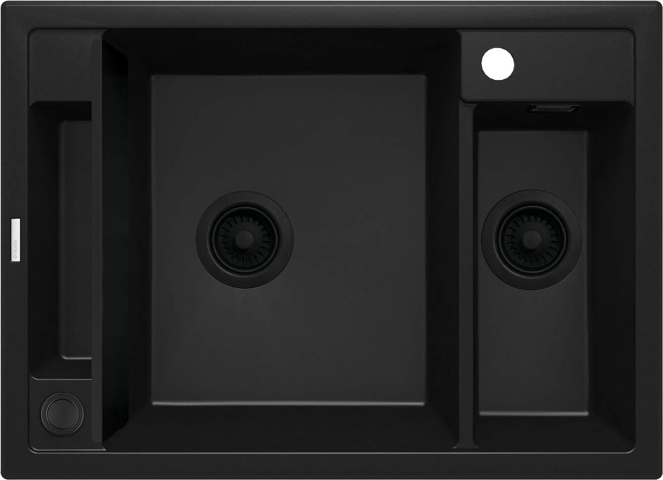 Deante Zlewozmywak granitowy magnetyczny MAGNETIC NERO 1.5-komorowy