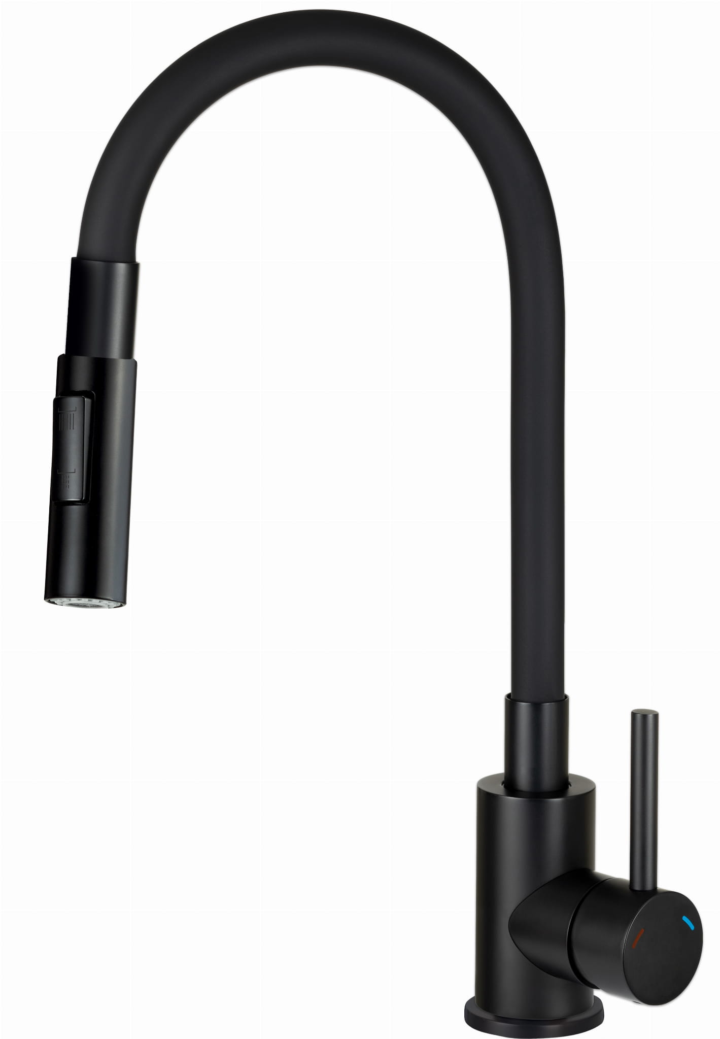 Bateria kuchenna Deante LUNO z giętą wylewką CZARNA  - 2 rodzaje strumienia