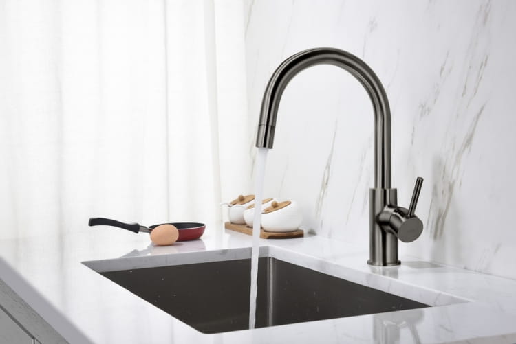 Bateria kuchenna zlewozmywakowa Blue Water Plaza - Grafit