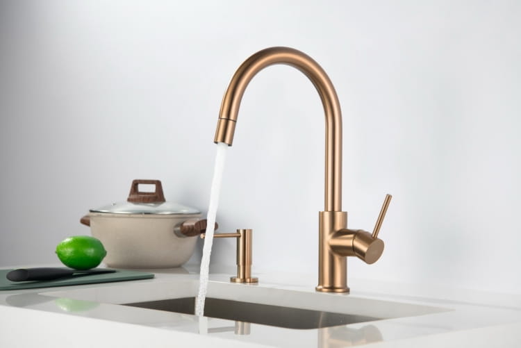 Bateria kuchenna zlewozmywakowa Blue Water Plaza - Miedź