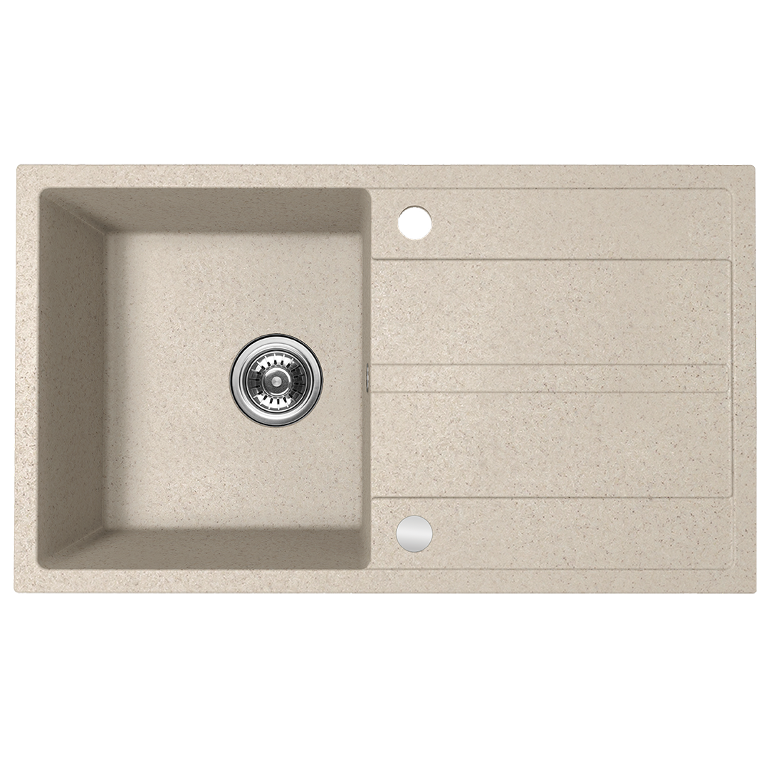 Zlewozmywak granitowy KUCHINOX VITI 76x44 BEŻOWY- zlew 1-komorowy      