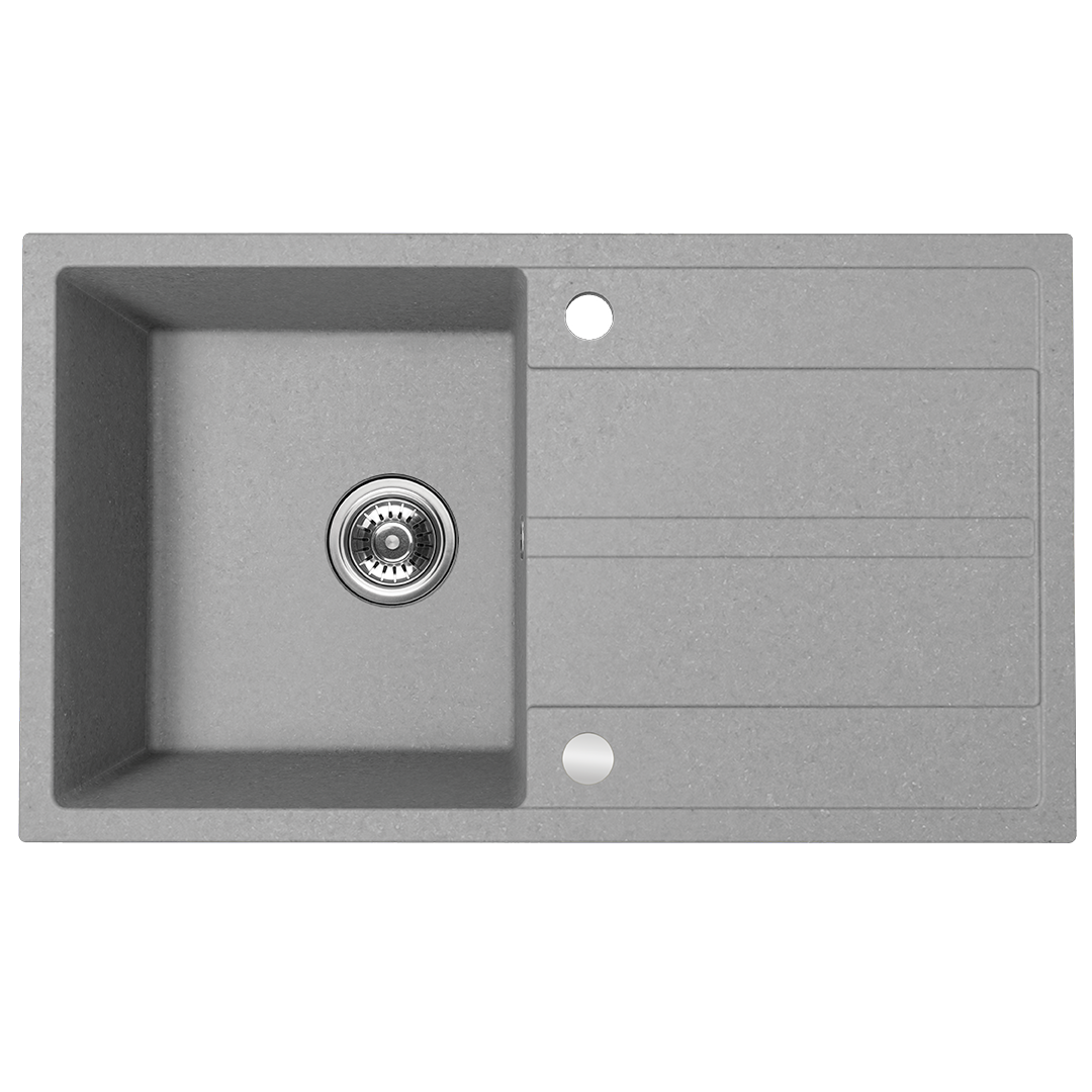 Zlewozmywak granitowy KUCHINOX VITI 76x44 SZARY- zlew 1-komorowy       