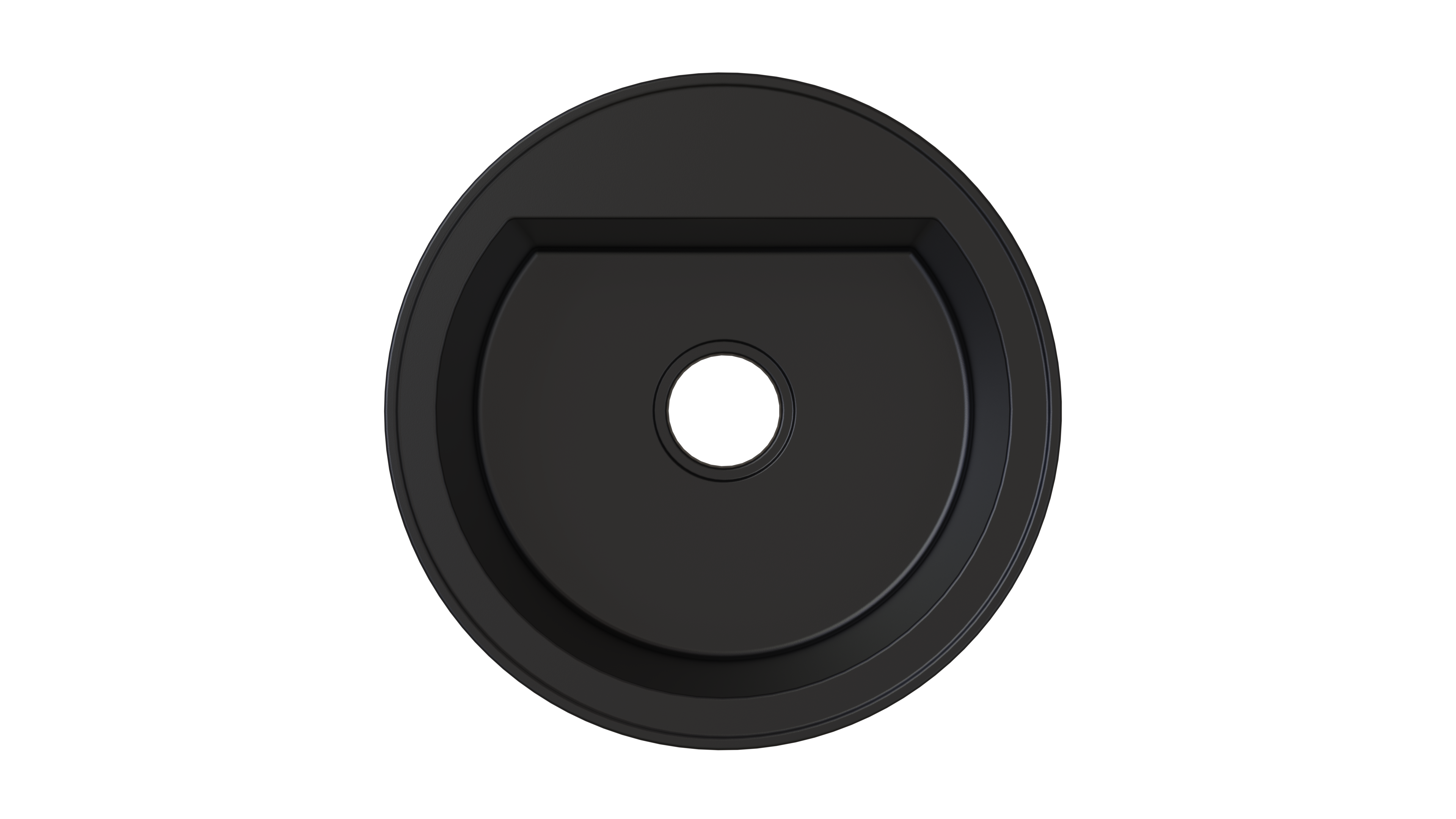 Zlewozmywak granitowy SIQUALY LEONARO CZARNY METALIK 510 mm. - jednokomorowy okrągły  