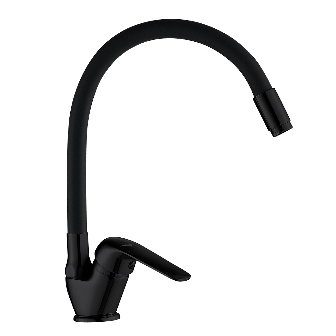 Bateria kuchenna stojąca z elastyczną wylewką ELZA czarna