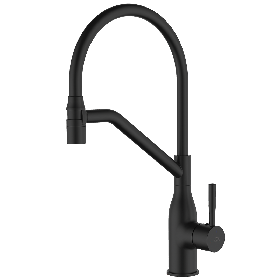 Bateria kuchenna stojąca z elastyczną wylewką COLINA czarna 