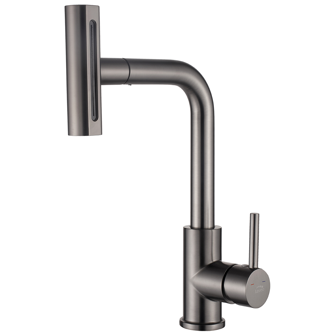 Bateria kuchenna stojąca z wyciąganą wielofunkcyjną wylewką ROTARO grafit