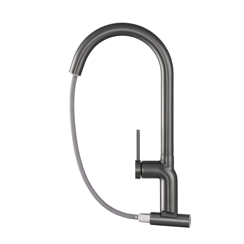 Bateria zlewozmywakowa stojąca z wyciąganą wylewką VERA GUN METAL