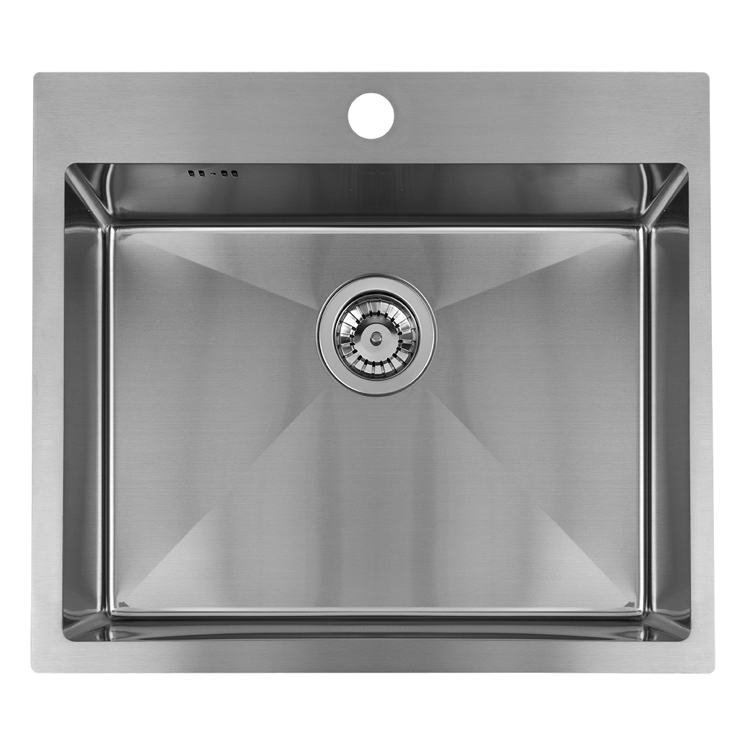 Zlewozmywak stalowy MALAWI LAVEO  zlew jednokomorowy 50x58 INOX z syfonem   
