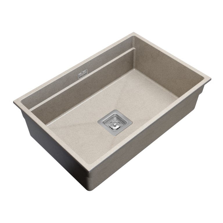 Zlewozmywak granitowy LAVRE DECOR 70x50 BEŻOWY - Zlew kuchenny jednokomorowy