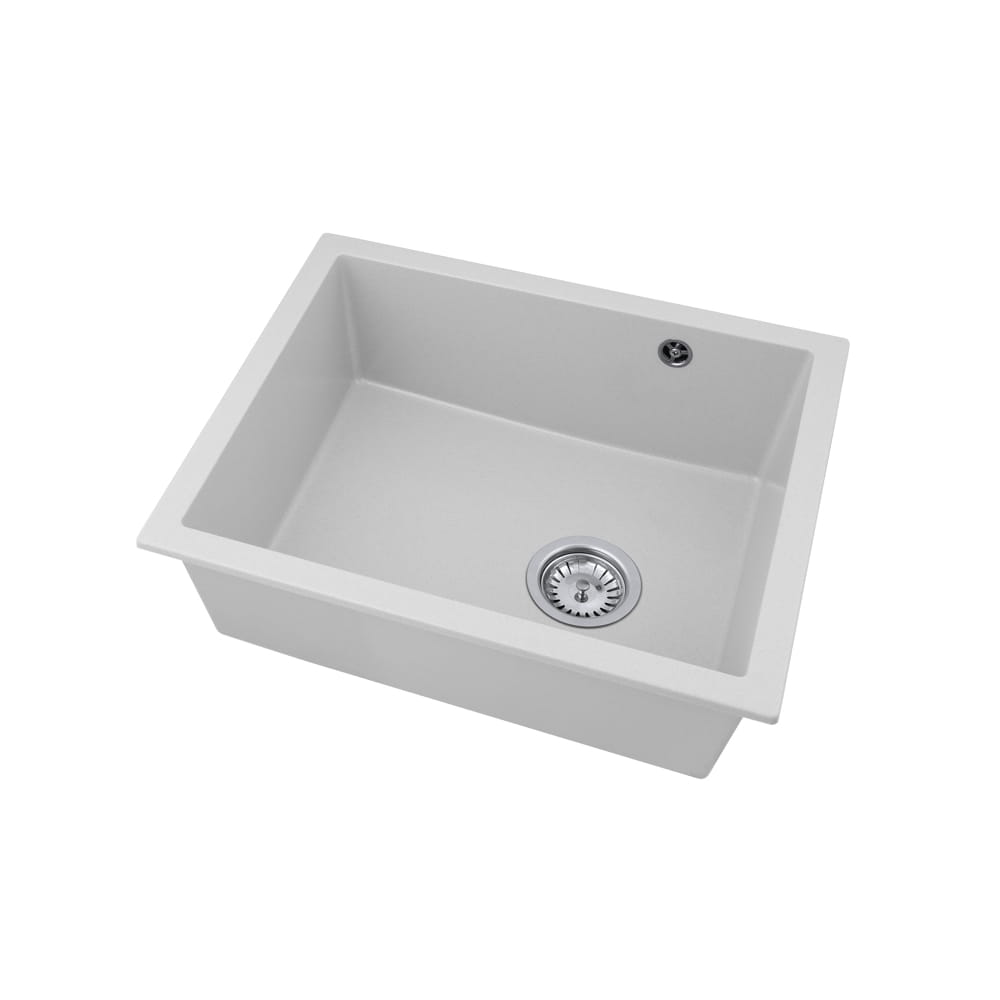 Zlewozmywak granitowy LAVRE DECOR 50x40 BIAŁY - Zlew kuchenny jednokomorowy