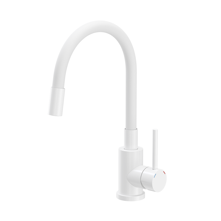 Bateria kuchenna stojąca QUADRON MAGGIE z elastyczną wylewką kolor SNOW WHITE