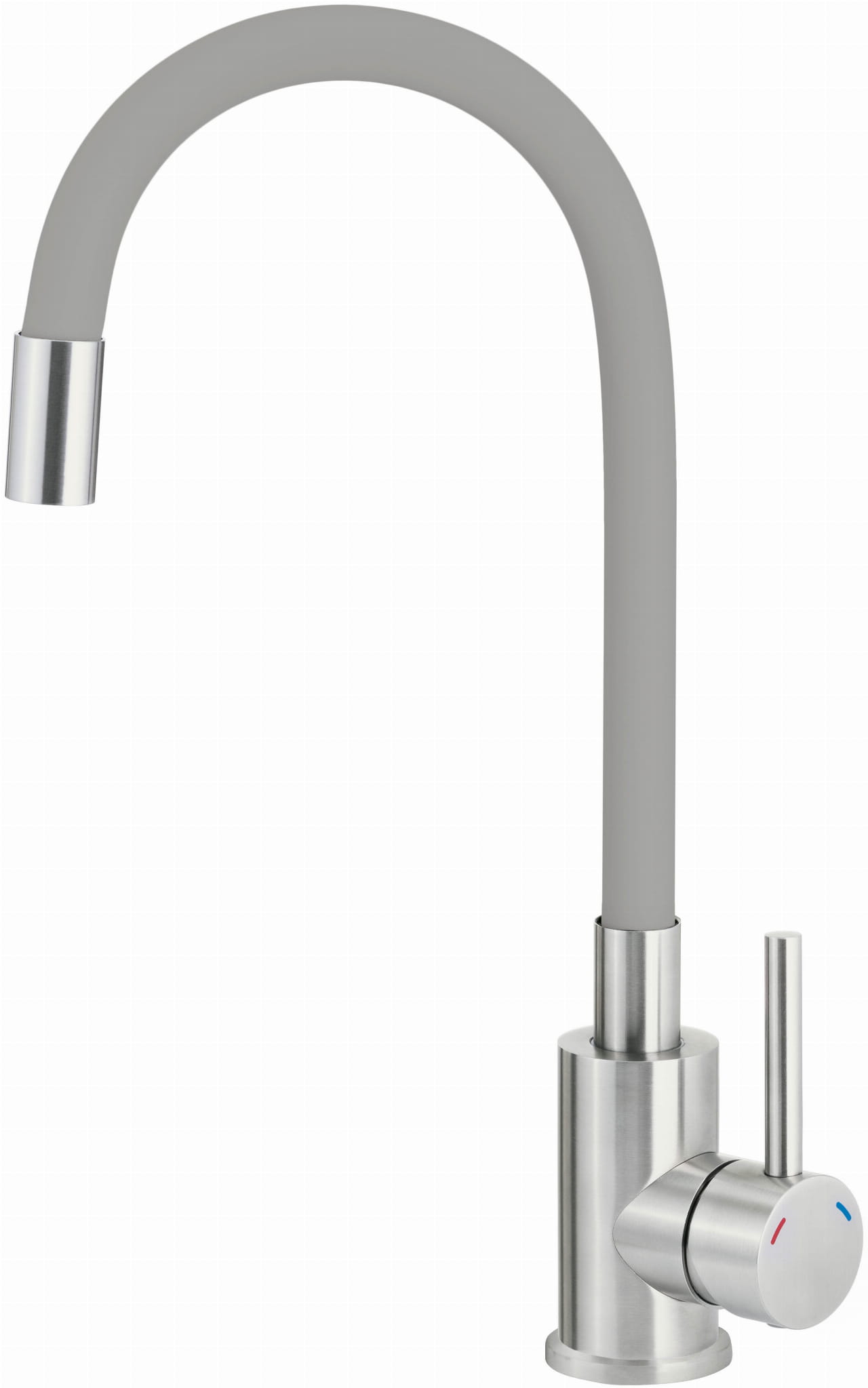 Bateria kuchenna Deante LUNO z giętą wylewką SZARY / STAL SZCZOTKOWANA 