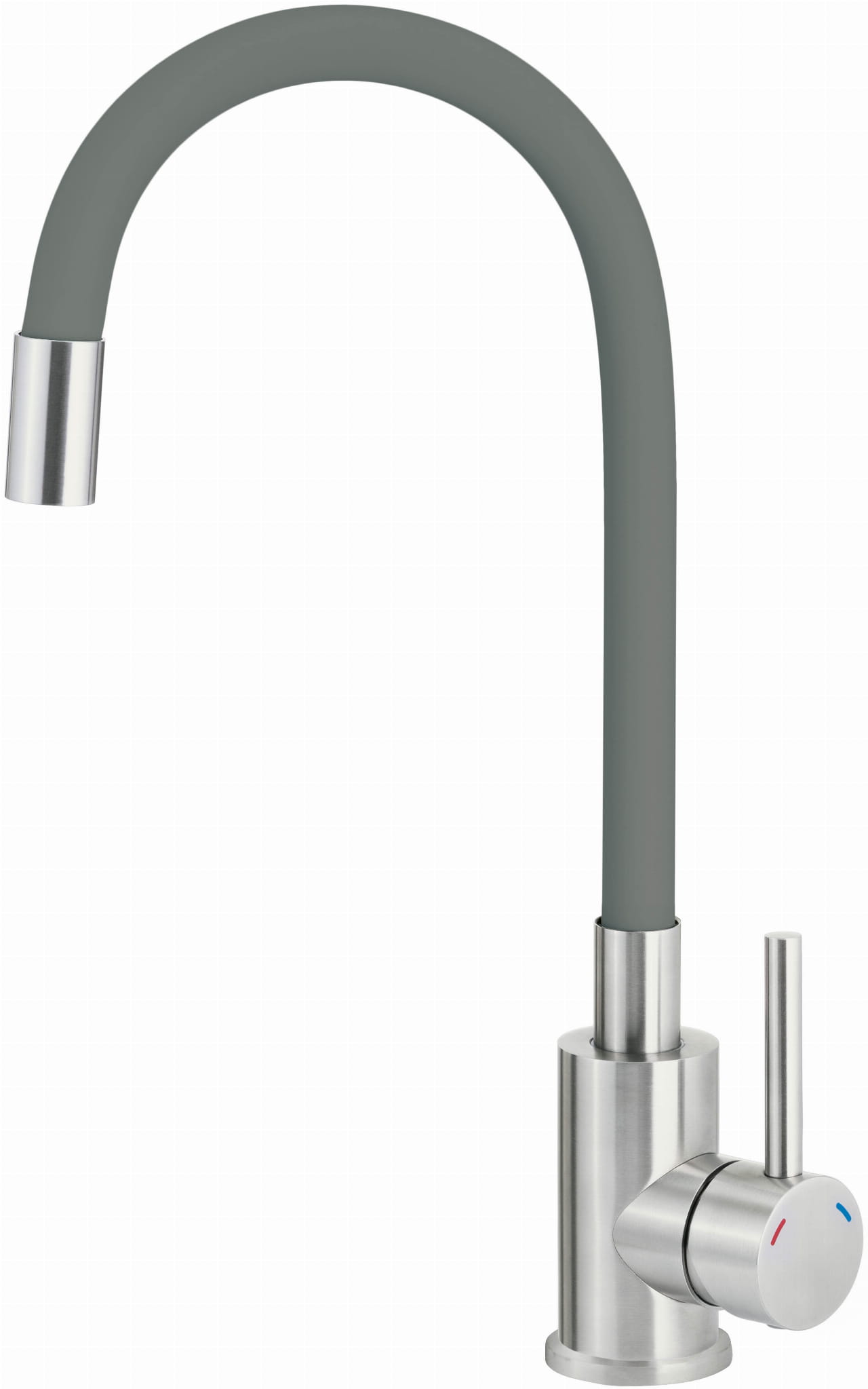 Bateria kuchenna Deante LUNO z giętą wylewką STAL SZCZOTKOWANA / ANTRACYT