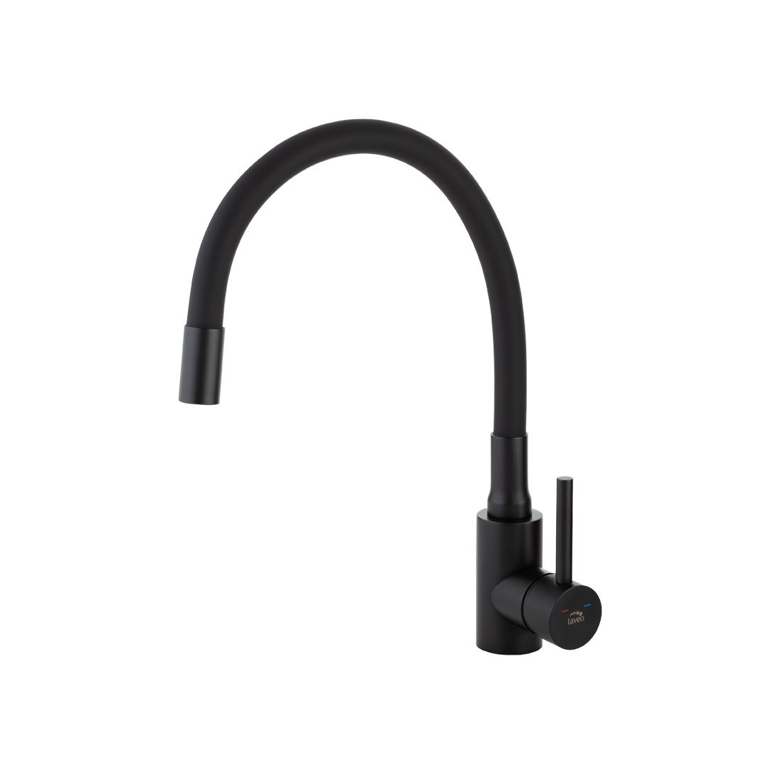 Bateria kuchenna stojąca z elastyczną wylewką NILA czarna