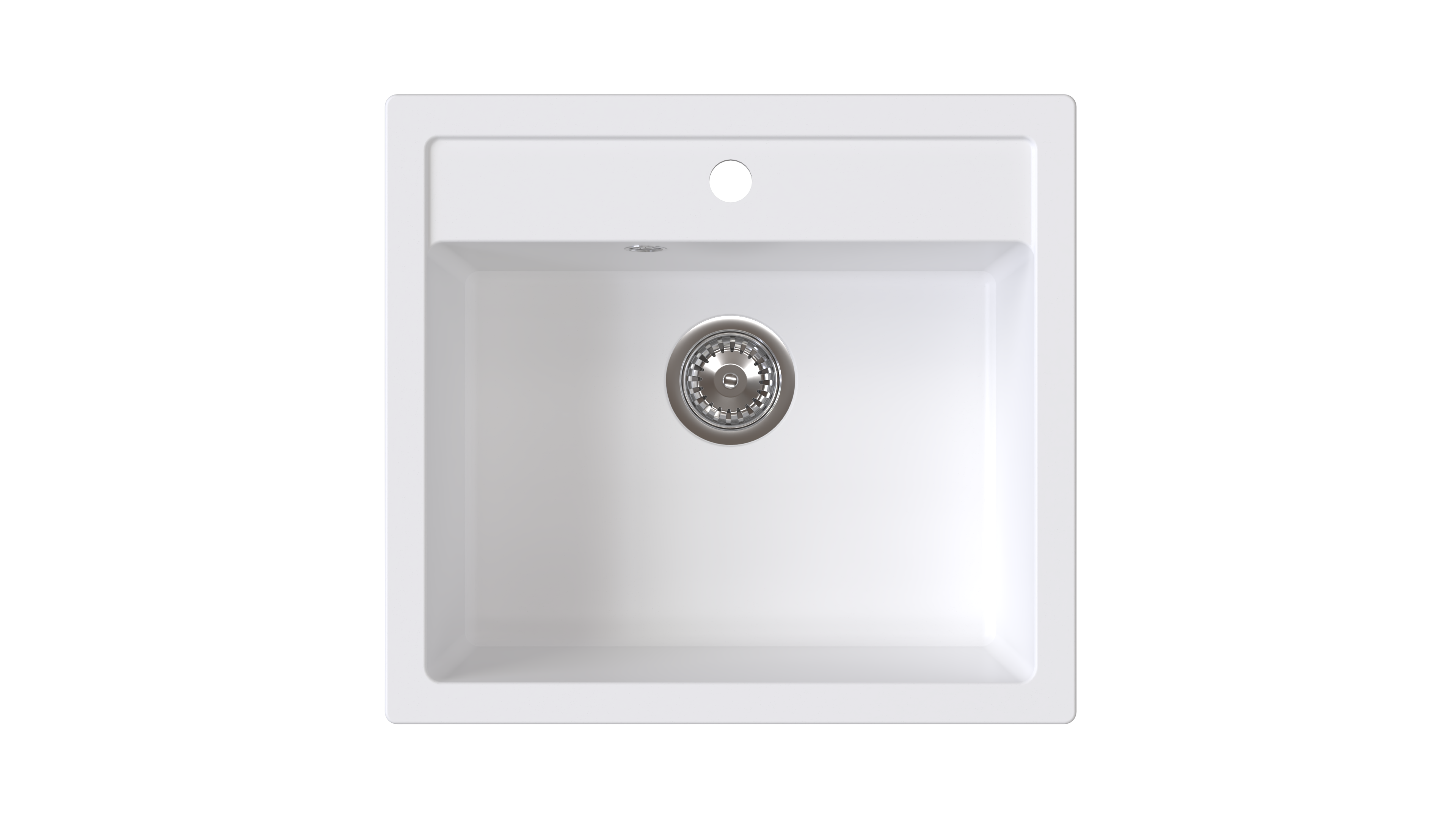 Zlewozmywak granitowy RUVETTI DITTO 60 56x51 cm biały - zlew 1-komorowy