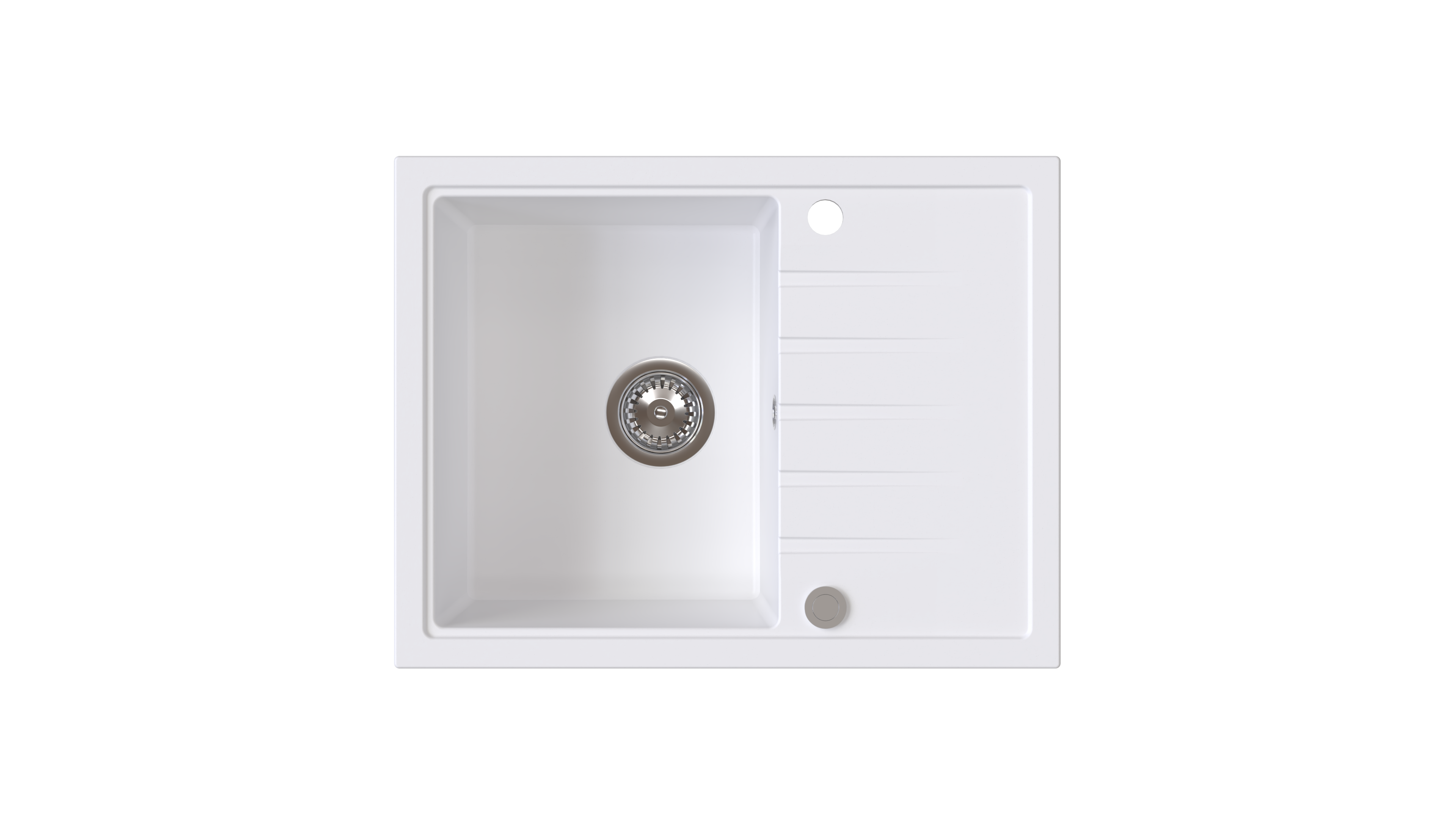 Zlewozmywak granitowy RUVETTI AXEL 120 65x50 cm biały - zlew 1-komorowy