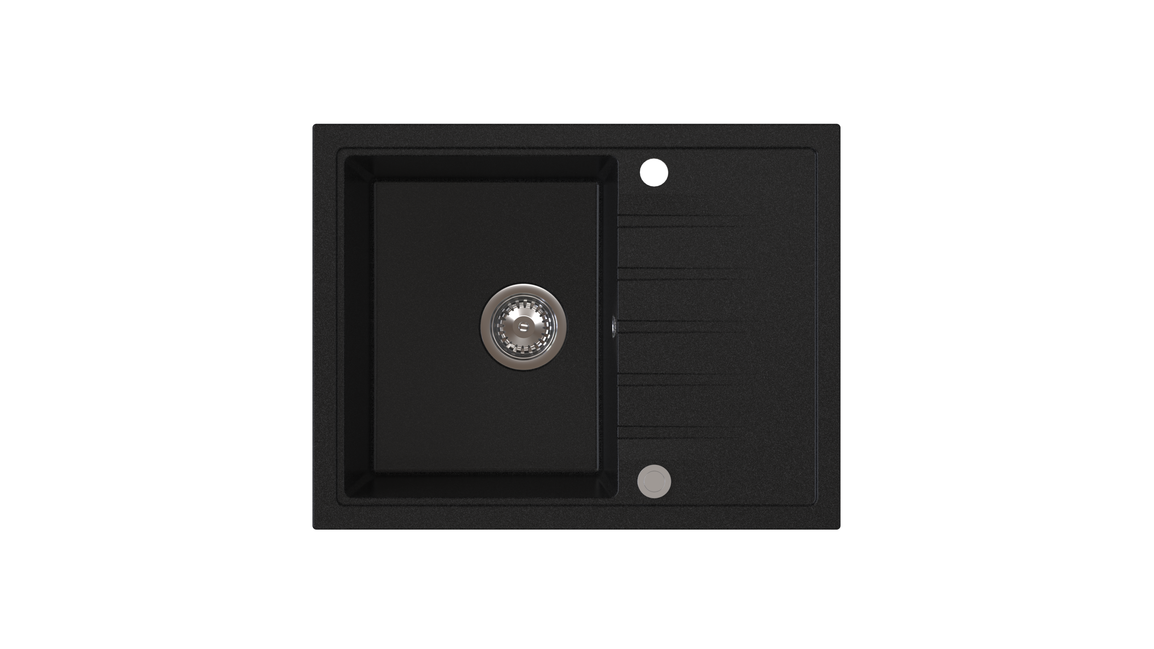 Zlewozmywak granitowy RUVETTI AXEL 120 65x50 cm czarny - zlew 1-komorowy