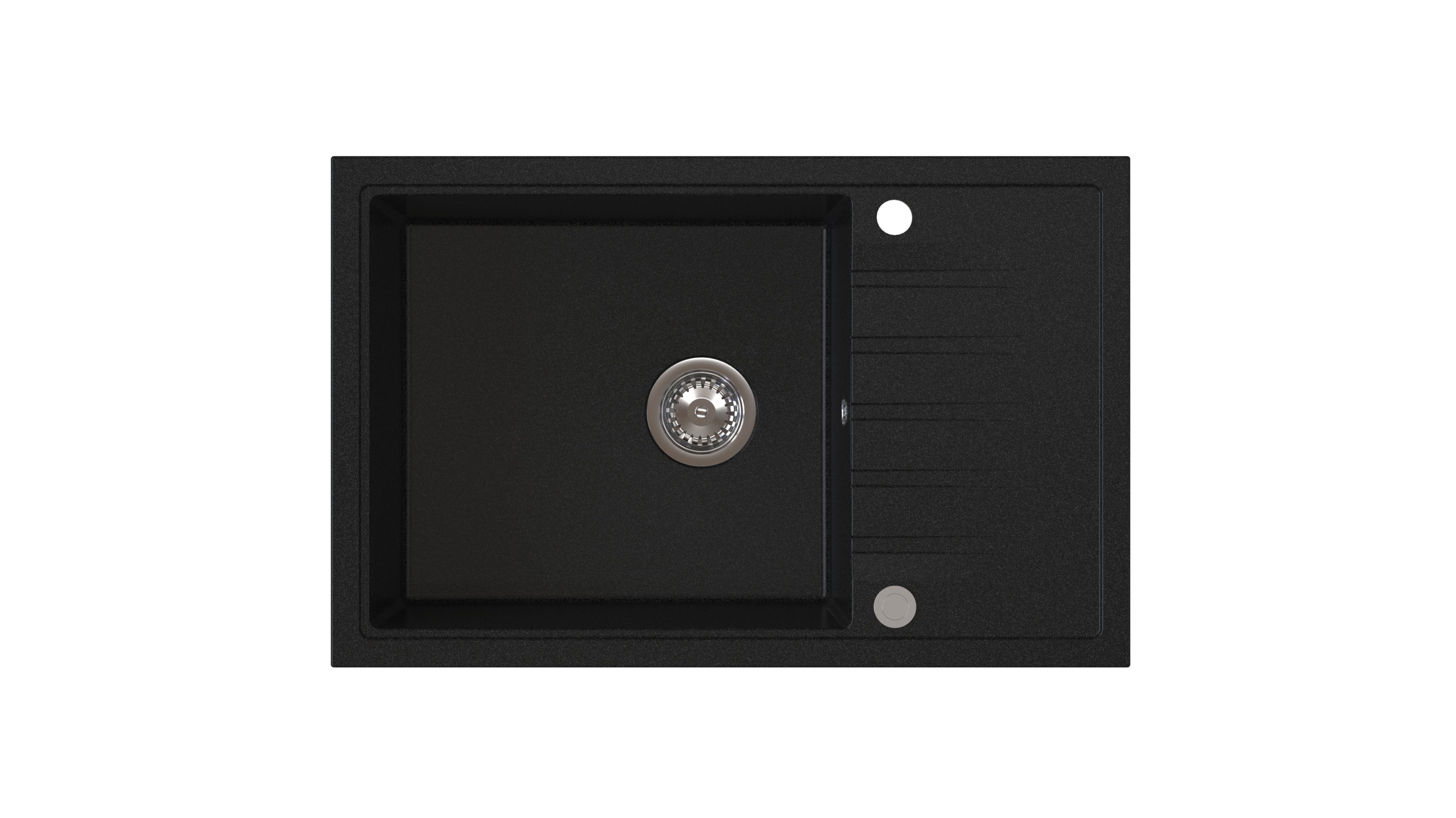 Zlewozmywak granitowy RUVETTI AXEL 160 XL 78x50 cm czarny - zlew 1-komorowy