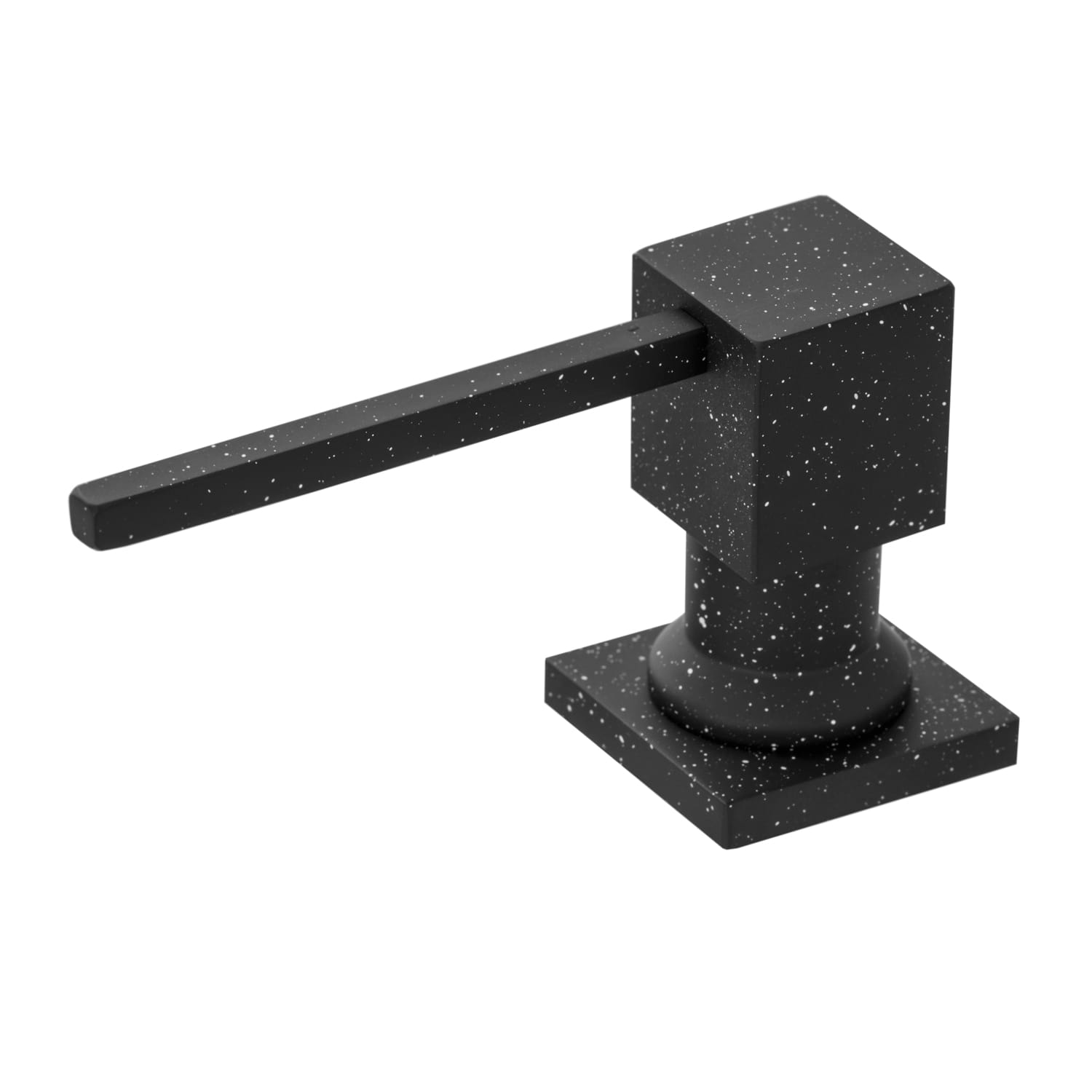 Dozownik do płynu do naczyń CZARNY-NAKRAPIANY KWADRATOWY