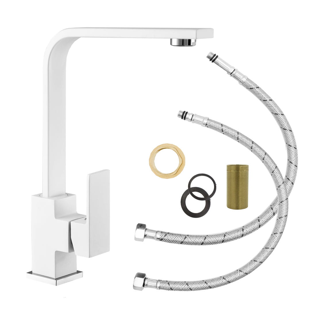 Bateria kuchenna zlewozmywakowa LAVRE NOOK biała