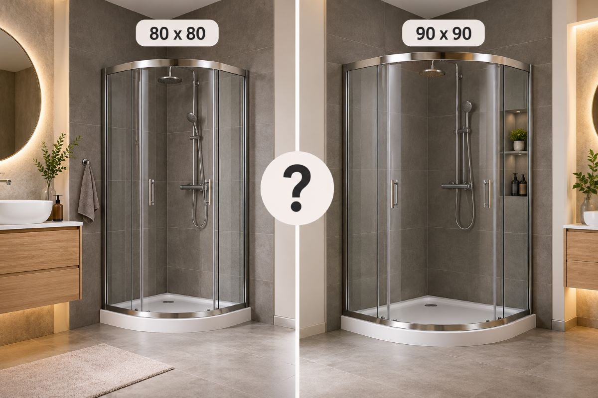 Kabina półokrągła 80x80 czy 90x90 – jaki rozmiar wybrać do łazienki?